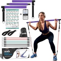 LEXIL Portable Pilates Bar Exercise Kit-Stackable