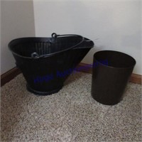 Coal bucket, plastic garbage can