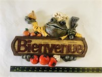 Bienvenue Chef Frog Sign