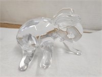 Vintage Elephant Glass Sculpture