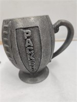 Vintage Packers Football Shaped Pewter Mug