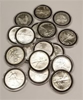 17 Mixed Date Silver Eagles