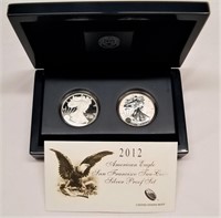 2012 Silver Eagle San Francisco 2 Coin Silver