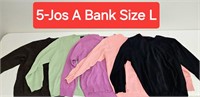 5 JoS A Bank 100% Cashmere Sweaters Sz Lg