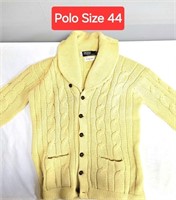 Polo by Ralph Lauren Cardigan 100% Virgin Wool 44