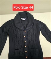 Polo by Ralph Lauren Cardigan 100% Virgin Wool 44