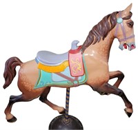Rare 1900 Dentzel Cowboy Prancer Carousel Horse
