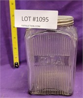 VTG TEA GLASS CANISTER