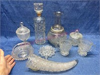 Vtg glass cornucopia wall pocket-decanters-misc