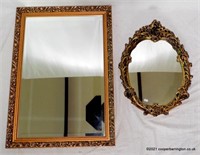 Two Ornate Gilt Wall Mirrors