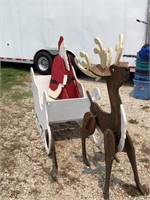Santa, sleigh & Reindeer plywood set