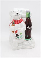 Coca-Cola Polar Bear Artist Soda Pop Cookie Jar