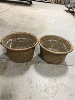 PAIR OF PLANTER BASKETS