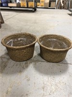 PAIR OF PLANTER BASKETS