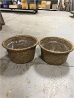 PAIR OF PLANTER BASKETS