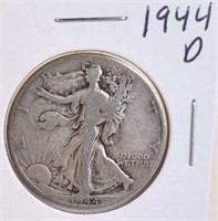 1944 D Walking Liberty Silver Half Dollar