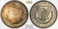 1886 MORGAN DOLLAR - PCGS AU58 - TONED OBVERSE