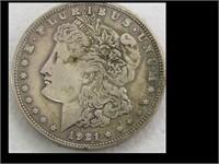 1921D MORGAN SILVER DOLLAR