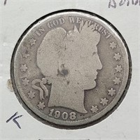 1908 O BARBER HALF DOLLAR