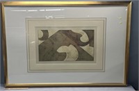 Modernist Signed & Numbered Lithograph 64"x44"