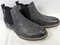 MN 10 BLACK LEATHER CHELSEA BOOTS