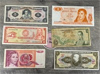 6 Foreign Banknotes