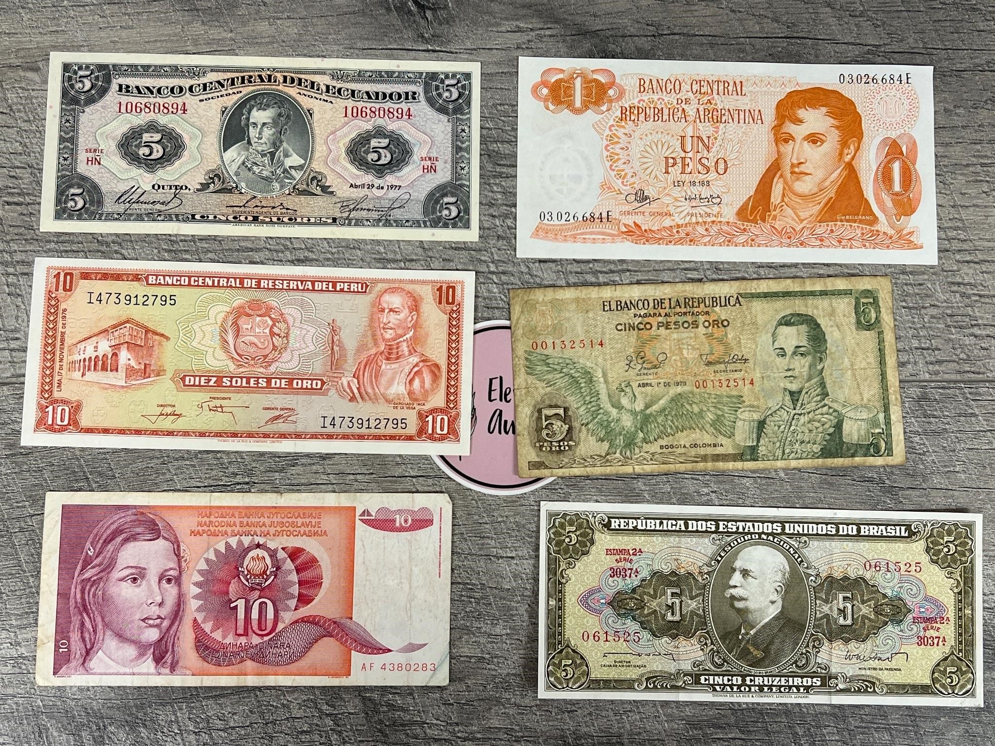6 Foreign Banknotes