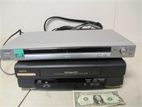 Sony DVD Player & Sanyo VCR - Both Power On