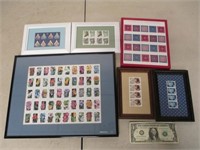 Lot of Framed Unused Stamps - Includes 16