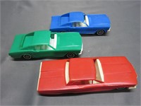 Lot of 3 Vintage Plastic Cars