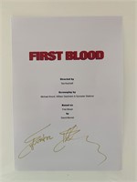 Sylvester Stallone signed First Blood script cover