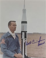 Walt Cunningham signed Apollo 7 photo. GFA Authent