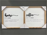Home and Coffee Signs by Prinz at Home