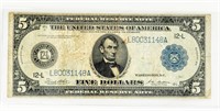 Coin 1913 Silver Certificate Large Blue Seal, G