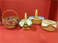 4 small Longaberger baskets