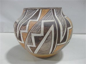 8.25" Acoma Pueblo Pottery Olla Unsigned See Info