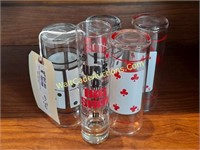 5 Cards & Dominos Cocktail Glasses