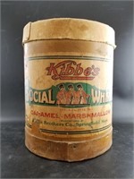 Antique cannister for Kibbe's Social whirls carmel