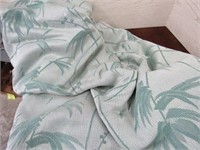 Vintage Worn Used Green Throw with some holes