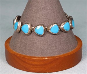 (.950) Silver Sleeping Beauty Turquoise Bracelet
