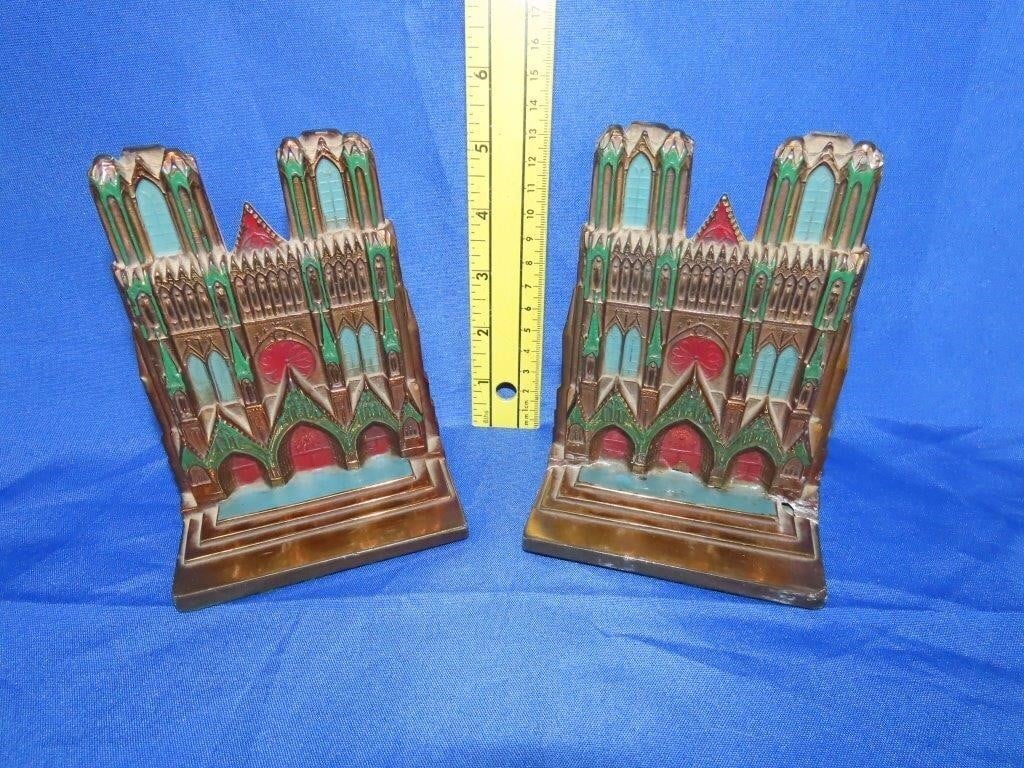 Metal Cathedral Bookends