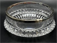 Crystal Glass Bowl with Silver-Plate? Rim