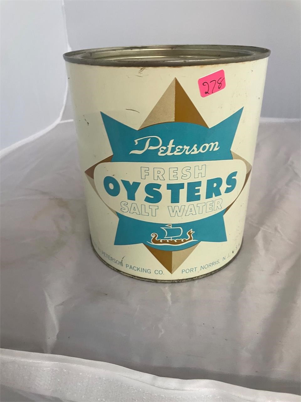 Peterson Port Norris NJ Salt Water Oyster Gal CAn