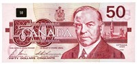 Bank of canada 1988 $50 "FHM" Transition Prefix