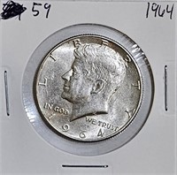 1964 90% Silver Kennedy Half Dollar