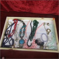 Showcase of jewelry.