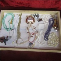 Showcase of jewelry.