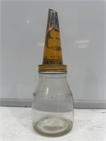 GOLDEN FLEECE Tin Oil Bottle Pourer On 1 Pint Oil
