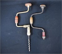 2 Vintage Brace Hand Drills - 1 Dunlap