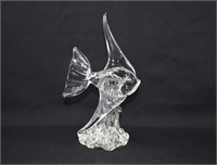 Signed BR Murano Glass Angel Fish Sculpture